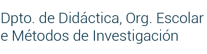 Departamento de Didáctica, Organización Escolar e Métodos de Investigación